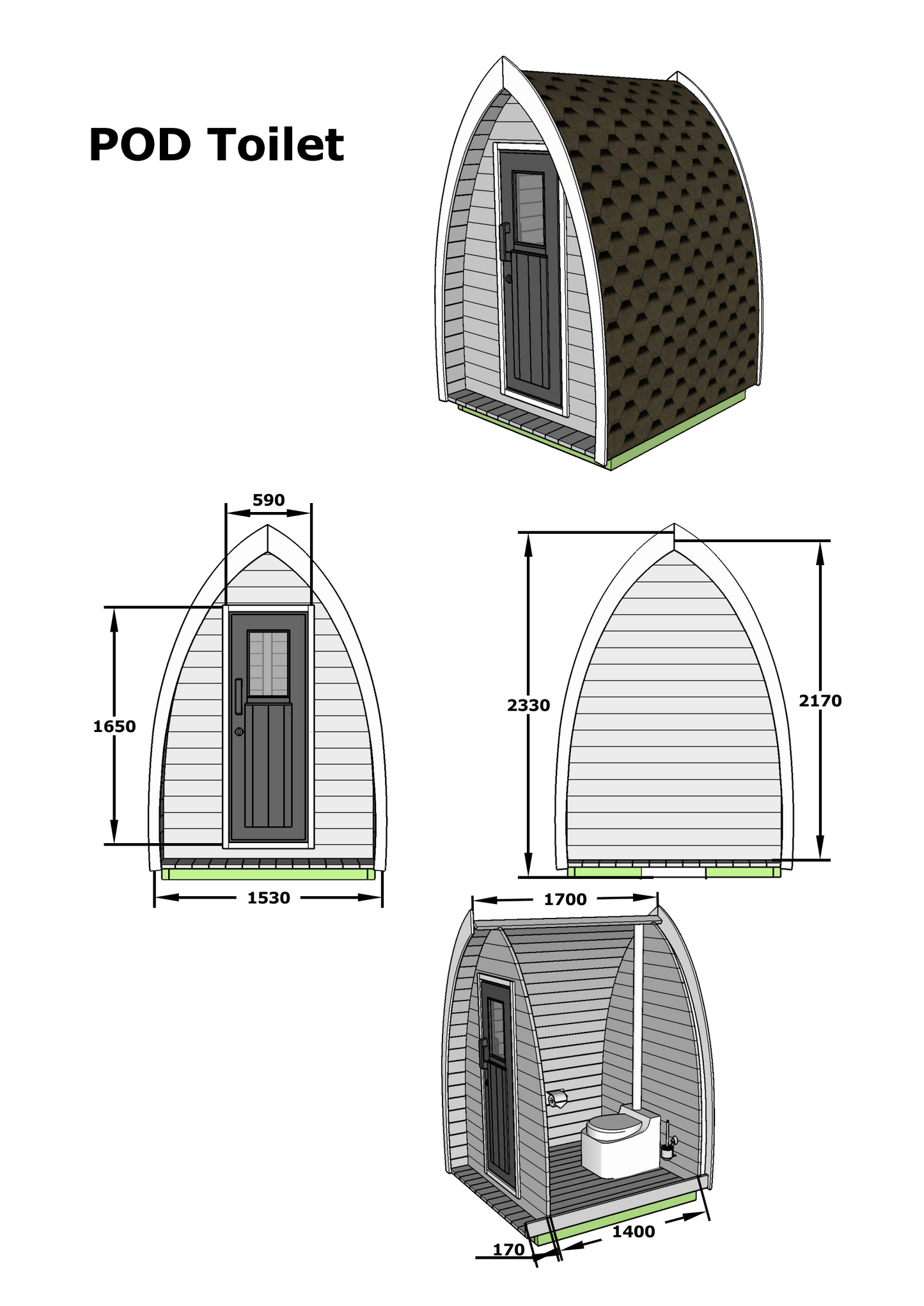 Nordicasas Toilet Pod