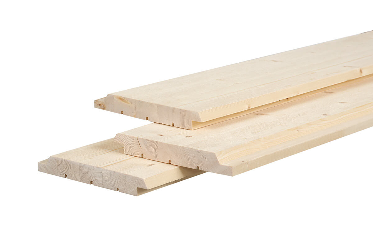 Painel de Revestimento Exterior UYV 23×120 mm (Abeto Pré-Imprimado)