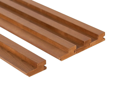STEP 27x64mm Panel de revestimiento interior de aliso termo oscuro